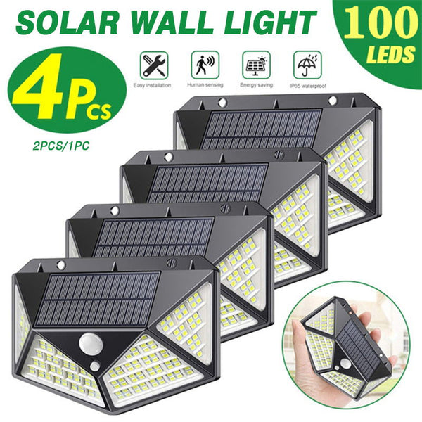4pcs Solar Motion Sensor Wall Light