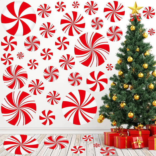 12pcs/set Christmas Candy Floor Stickers