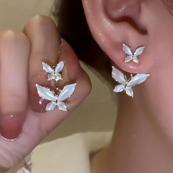 Double Exquisite Butterfly Studs